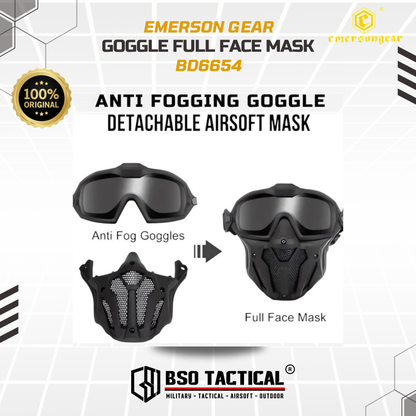 Emerson Gear Tactical Goggle Full Face Mask with Fan Anti Fogging - BD6654