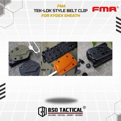 FMA Tek Lok Style Belt Clip for Kydex Knife Sheath Flashlight - TB1215