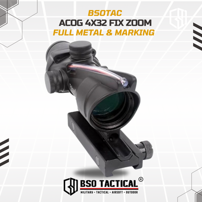 ACOG 4x32 Fiber Optic Tactical Sight Full Metal Picatinny Rail - Reps