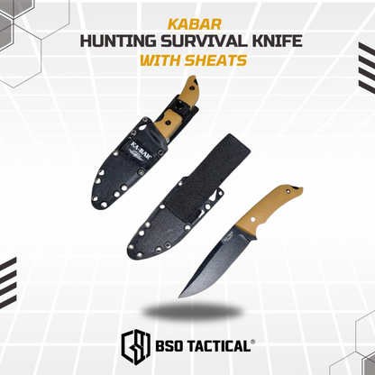 Pisau Hunting Outdoor Knife Kabar Jarosz Full Tang with Kydex Sheats