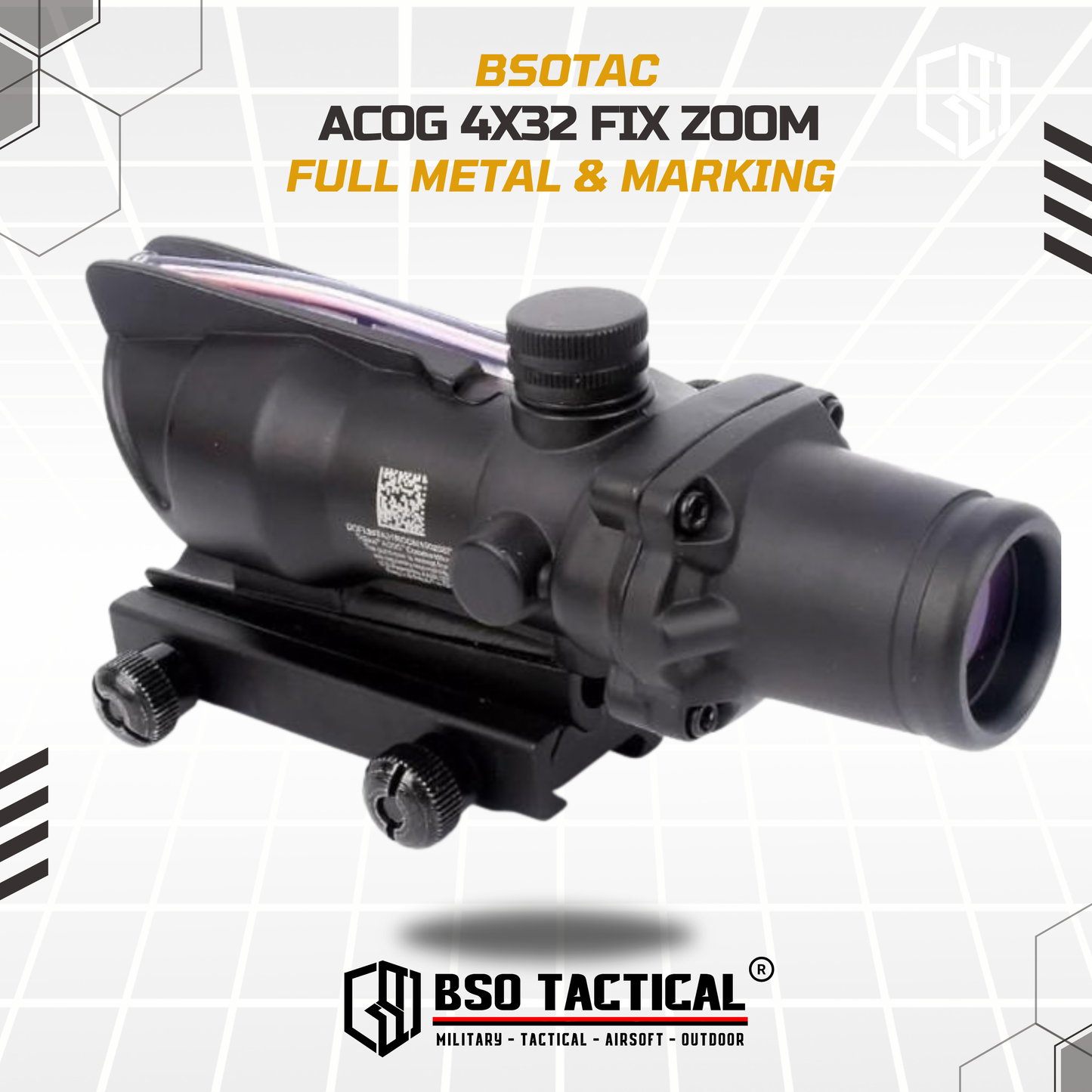 ACOG 4x32 Fiber Optic Tactical Sight Full Metal Picatinny Rail - Reps