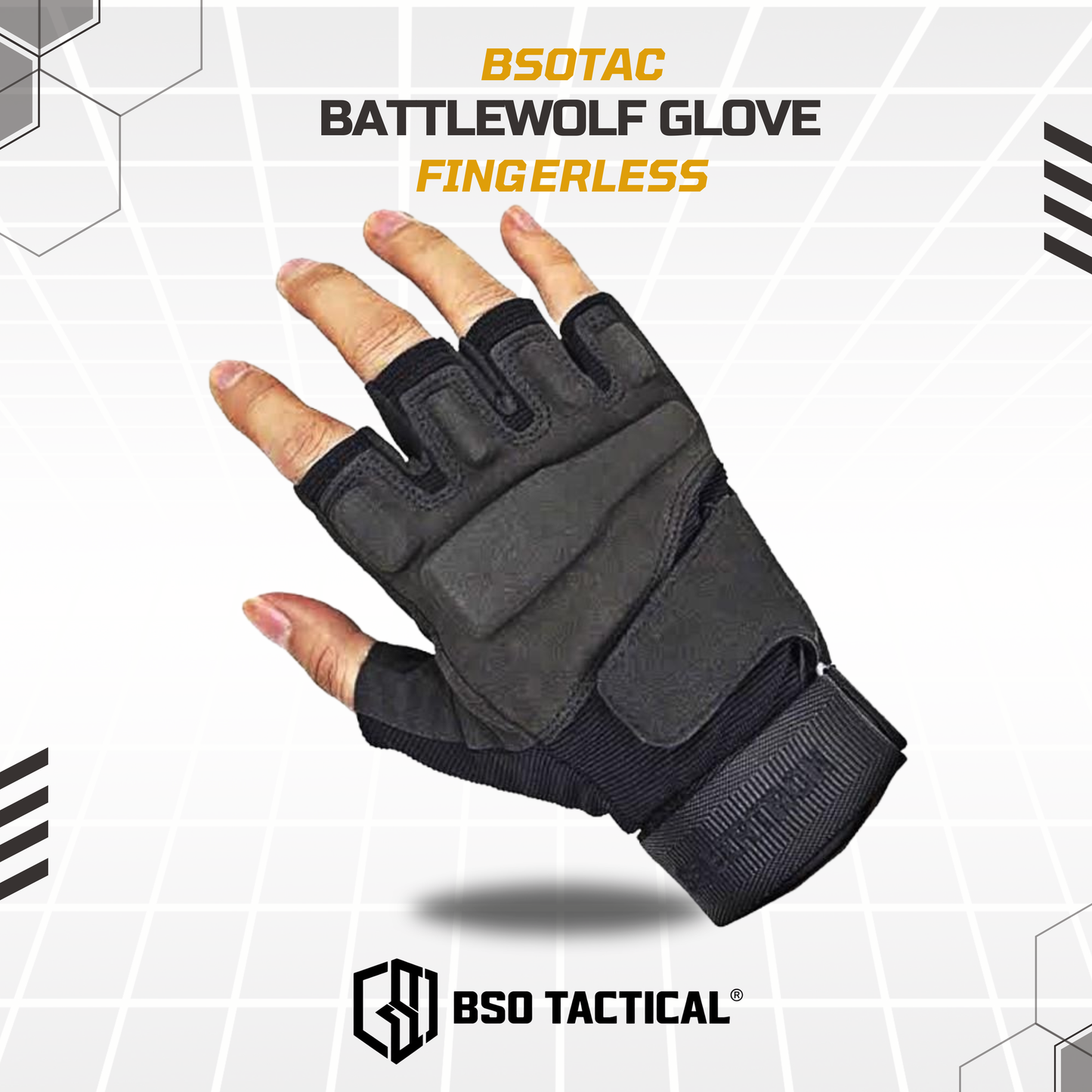 Sarung Tangan Battle Wood Hellstorm Half Finger Outdoor Glove Fingerless