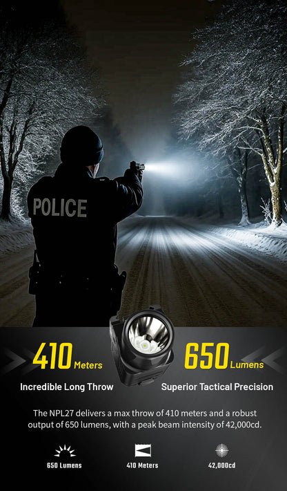 NITECORE NPL27 Tactical Compact Flashlight 650LM ORIGINAL