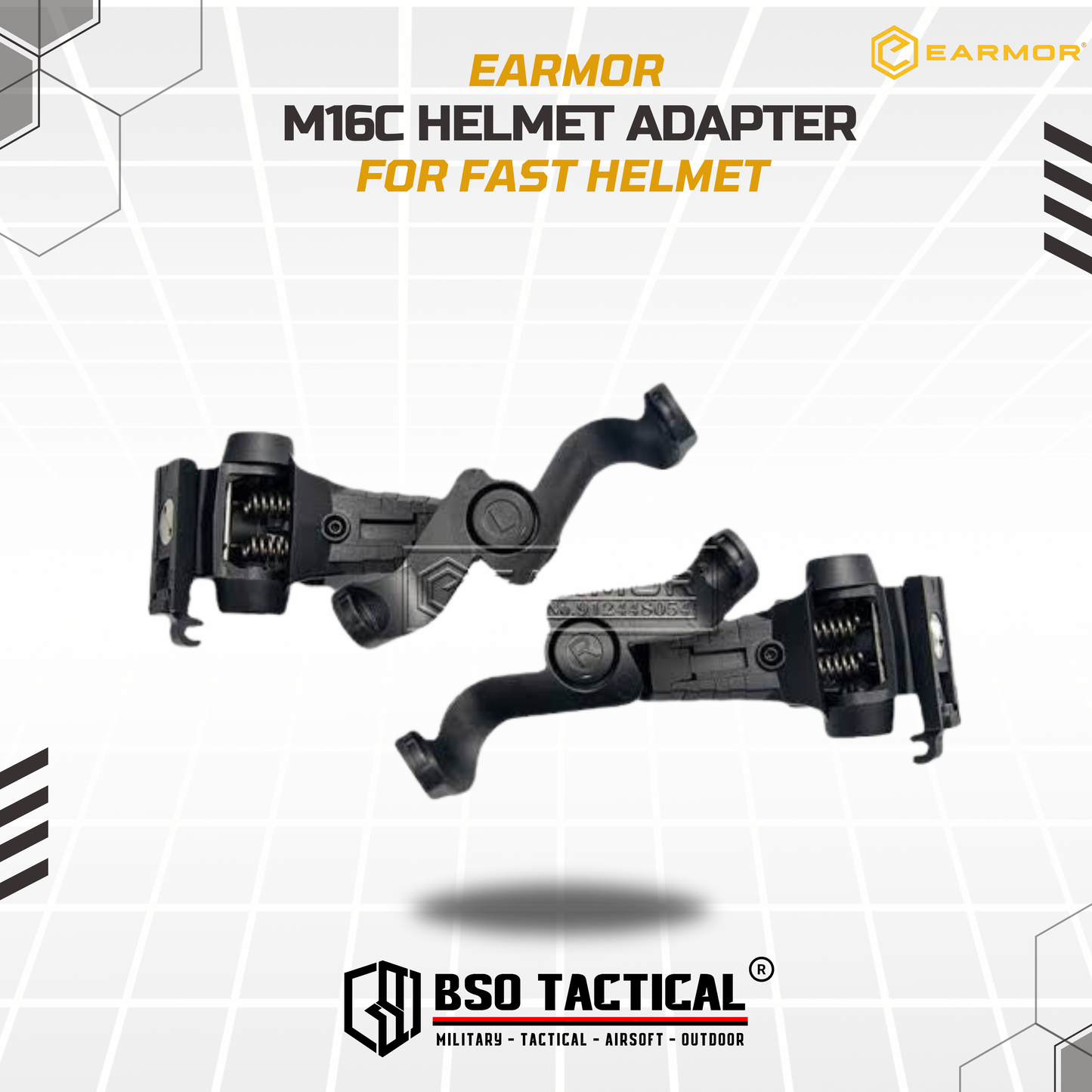 Earmor M16C Adapter Tactical Headset Mount Hearing Protection M31 M32 Outdoor