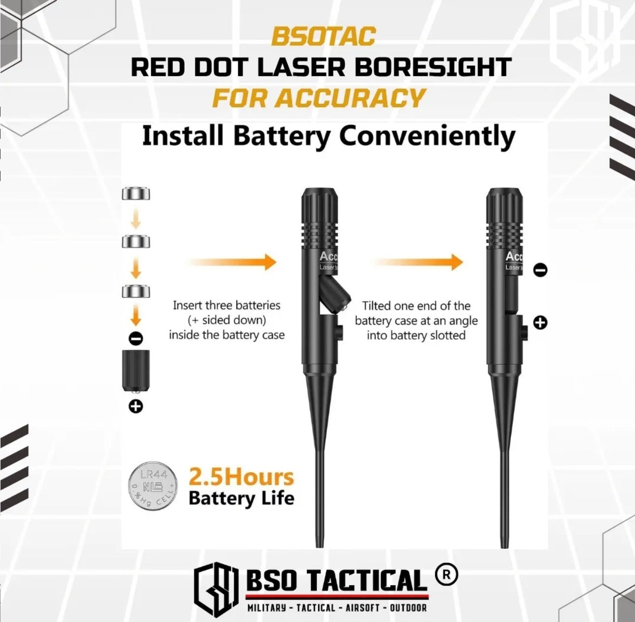 Tactical Boresight Red Dot Laser for Accuracy