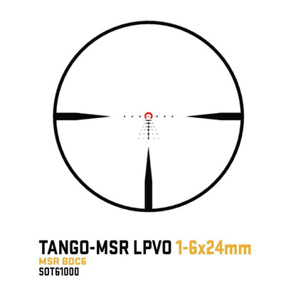 Sig Sauer Tango MSR 1-6x24mm Illuminated Red MSR BDC6 Reticle Scope w/ Alpha MSR Mount – SOT61000