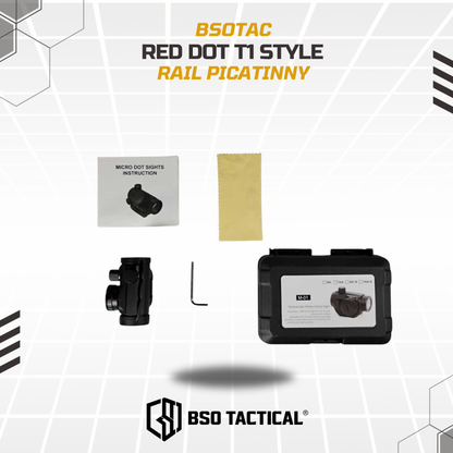 Red Dot Tactical T1 Micro Red Dot Green Dot Sight Low Mount 20-22mm