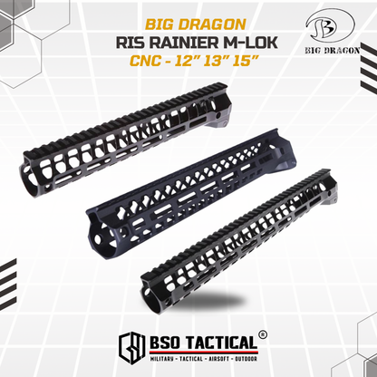 BD Tactical RIS MLOK Rainier Arm SWITCH 556 AR 15 Handguard - 12” 13” 15”
