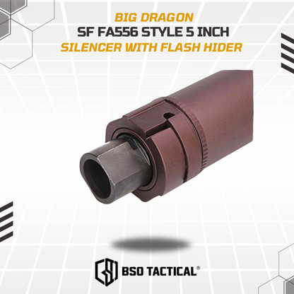 BD Silencer SF Style FA556 5” Attached QD Short Full Metal 14mm CCW