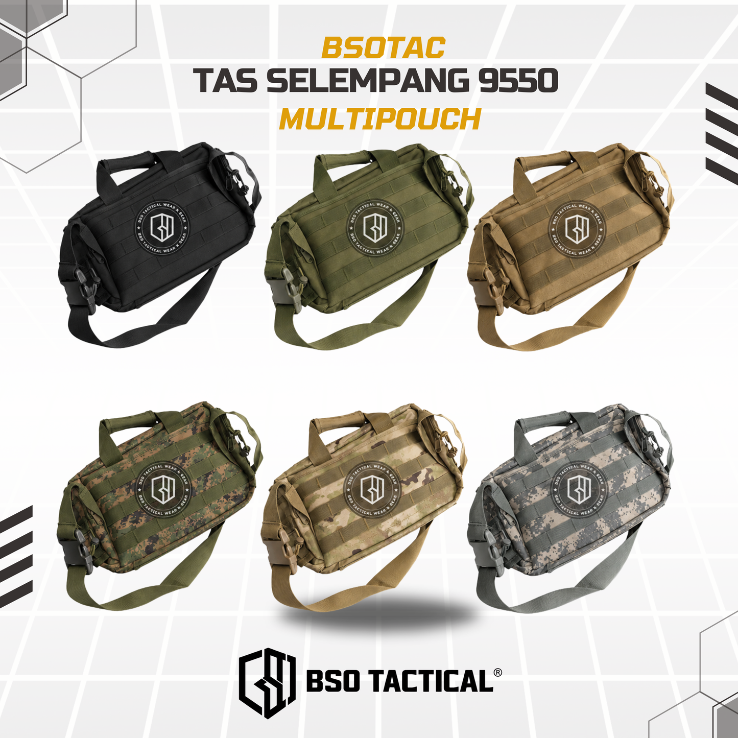 Tas Selempang Tactical Waisted Bag Army Style Utility EDC Bag Pouch Outdoor - 9550