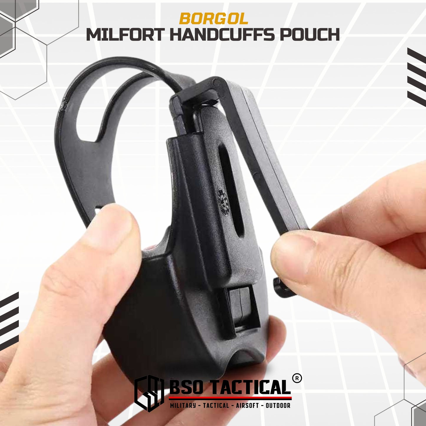 Milfort Borgol Holder Tactical Holster Handcuffs Nylon Holder Case Waist Belt Molle
