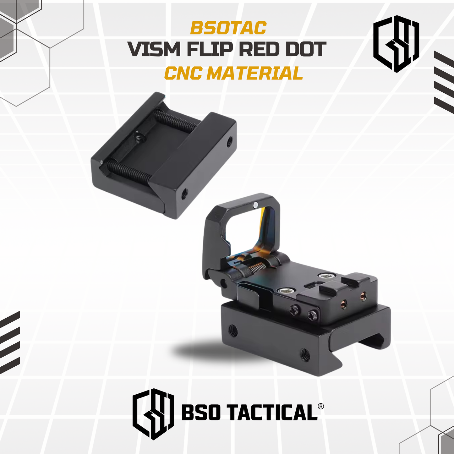 Vism Flip Red Dot Scope Sight RMR Holosight With Mount Picatinny Metal
