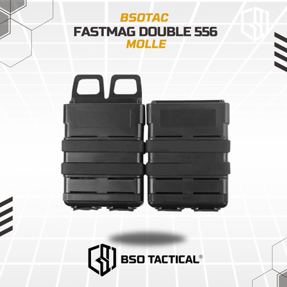 Fast Mag Tactical 556 Double Mag Pouch Molle Rubber Clip