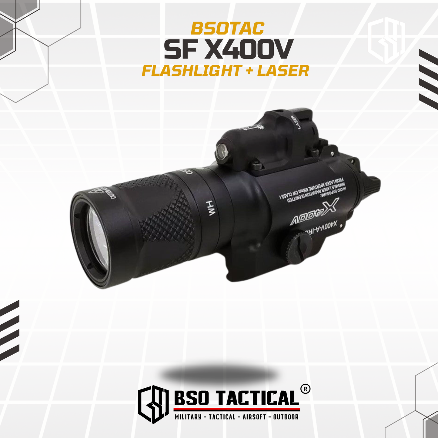 SF X400V 500 LM Tactical LED Flashlight IR Light Combo Laser