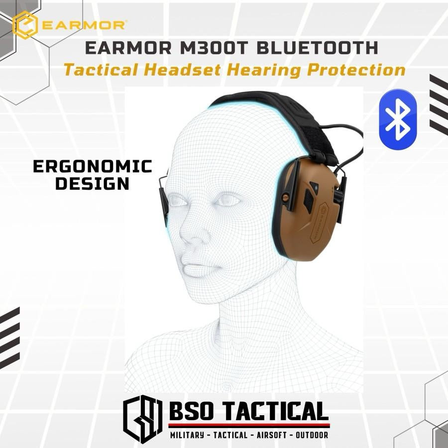 Earmor M300T Bluetooth Tactical Headset Hearing Protection Electronic Earmuff Headphones Earphone - ORI