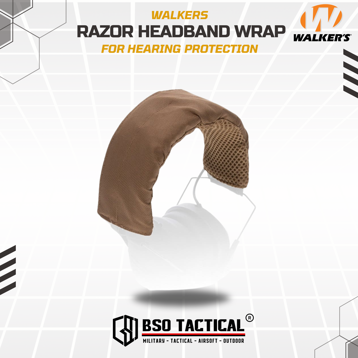 Walkers Headband Wrap Universal for Hearing Protection
