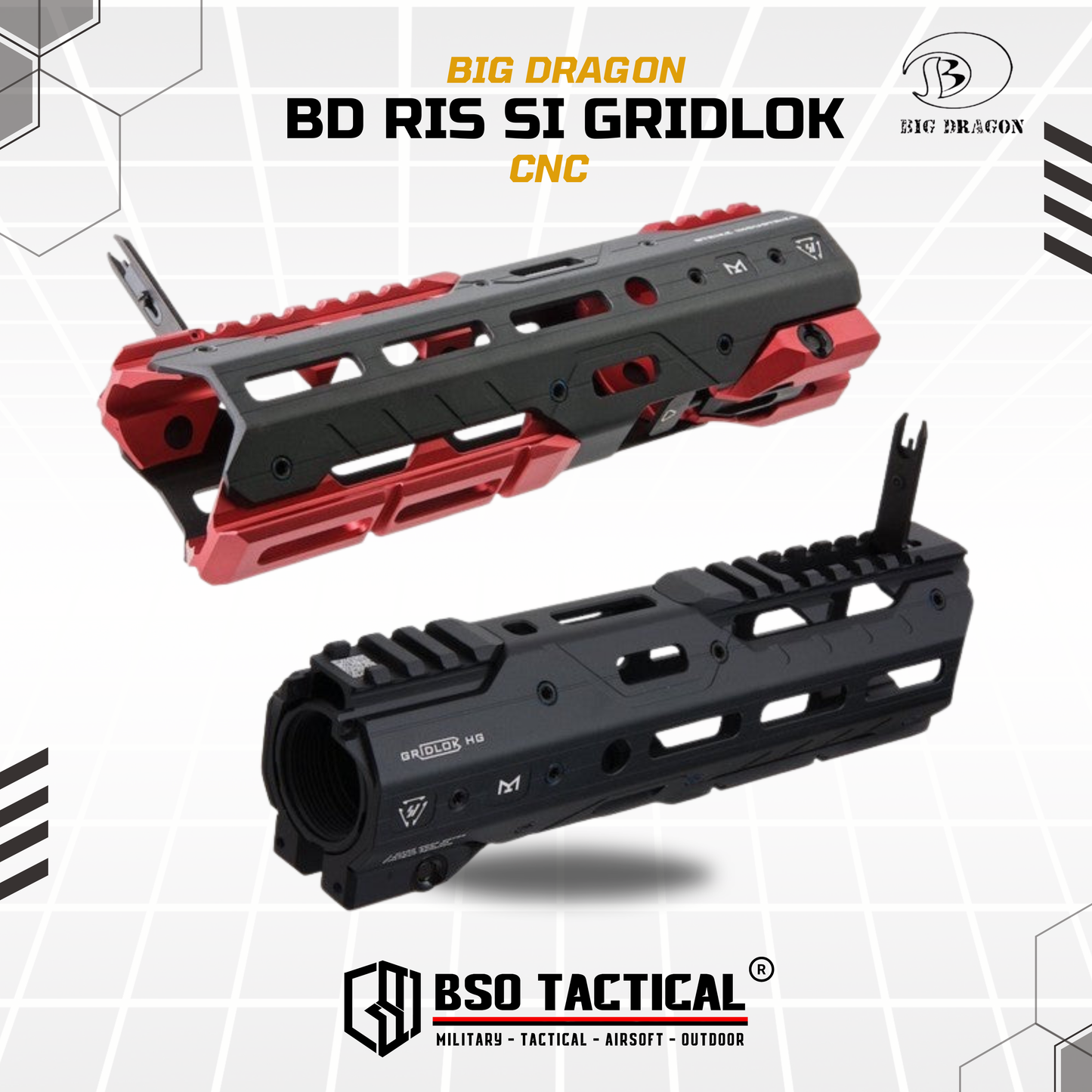 RIS SI Gridlok Handguard Complete CNC Full Metal Marking