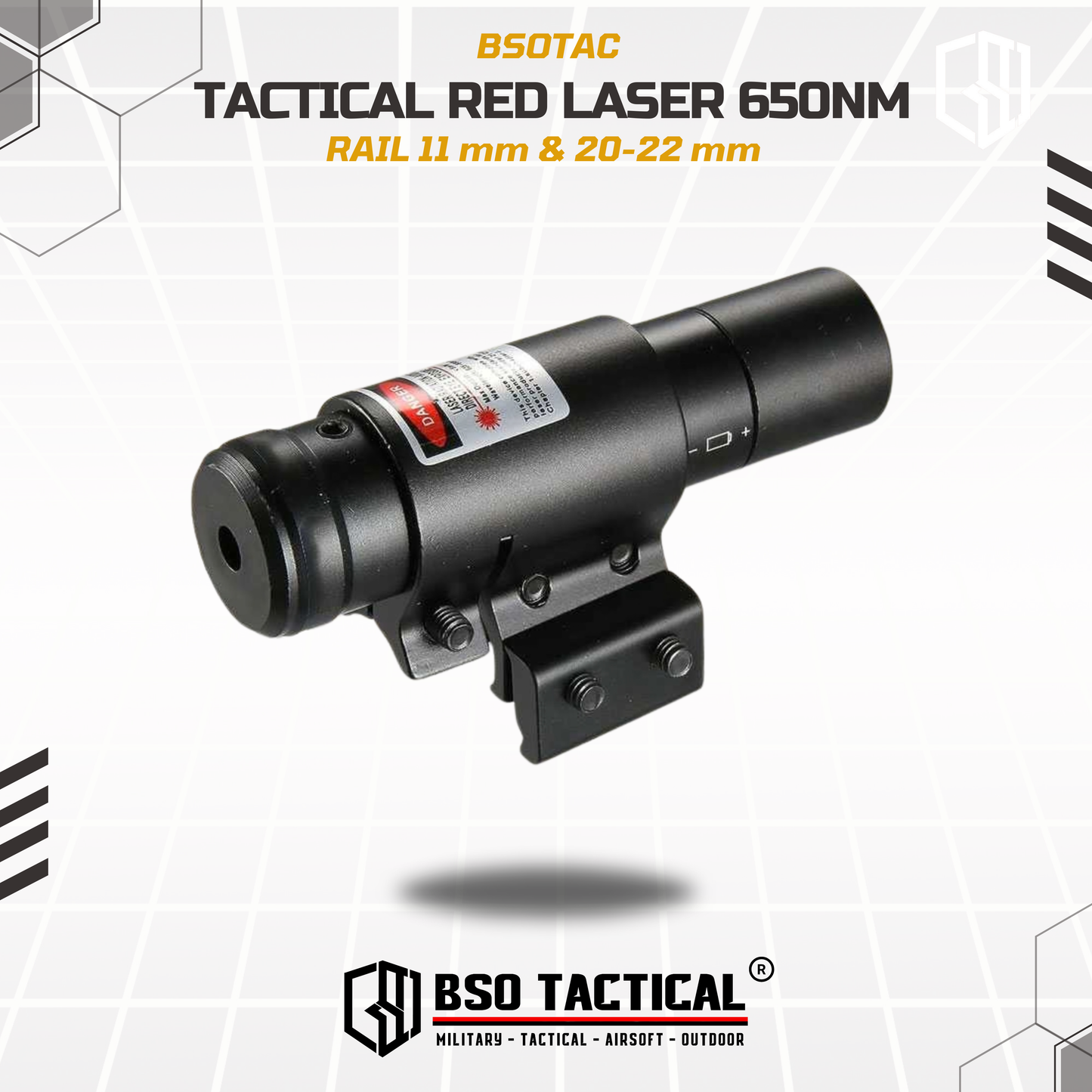 Tactical Red Laser Aiming Pointer 650nm with 11mm 20-22mm Rail Picatinny Metal Outdoor