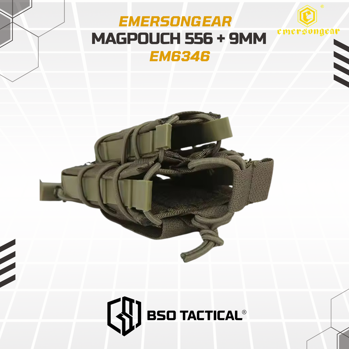 Emerson Gear Tactical Open Modular Double 556 9mm Mag Pouch Molle