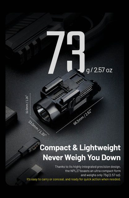 NITECORE NPL27 Tactical Compact Flashlight 650LM ORIGINAL