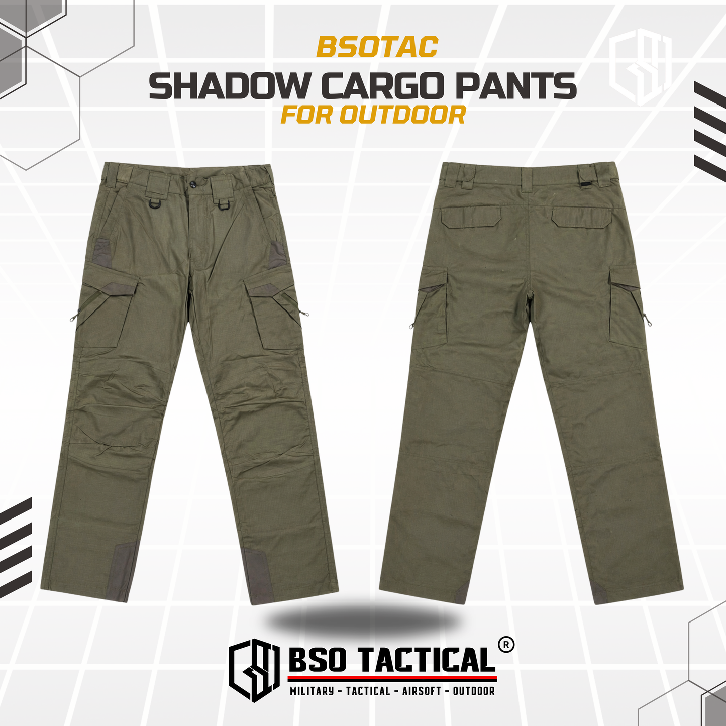 BSOTAC Shadow Pants Celana Panjang Cargo Outdoor Hiking Casual
