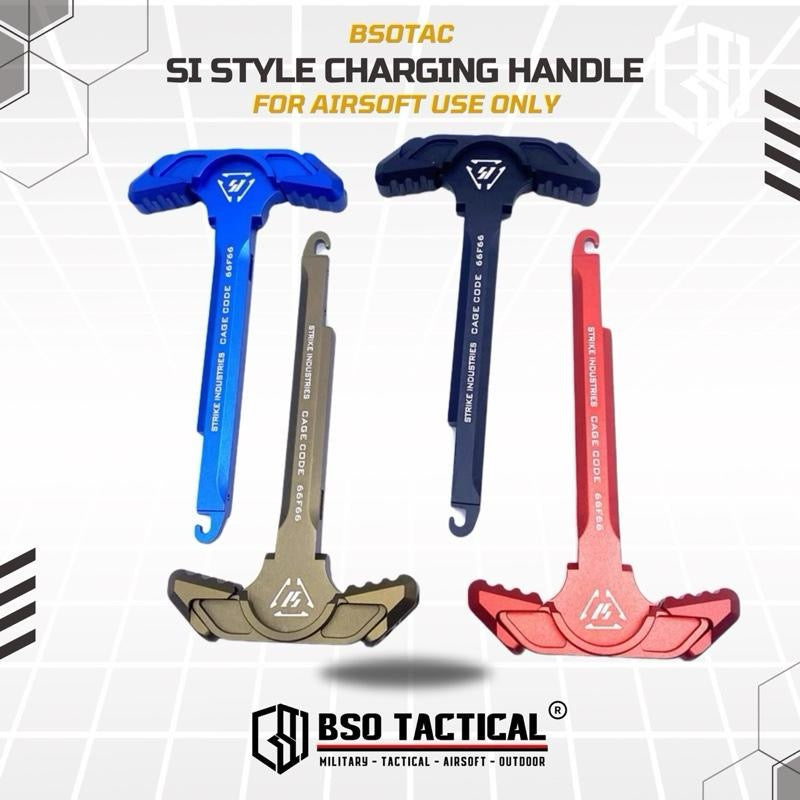 SI Style Latchless Charging Handle Metal CNC for WGG AEG M 4 AR 15