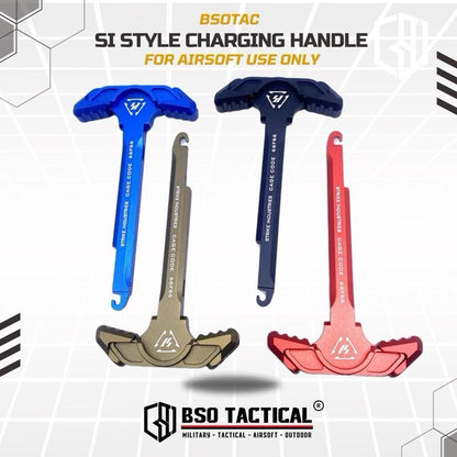 SI Style Latchless Charging Handle Metal CNC for WGG AEG M 4 AR 15