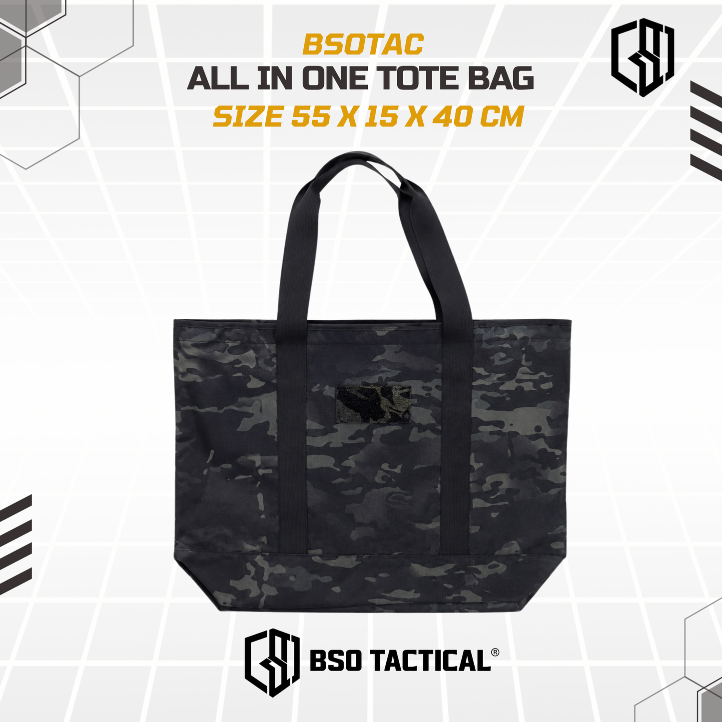 BSOTAC All in One Tote Bag EDC Outdoor Bag Multifungsi
