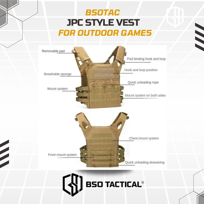 Rompi Olahraga JPC ACM Tactical Molle Vest Body Protection Lighweight Outdoor Gym Fitness Hyrox Outdoor Sport