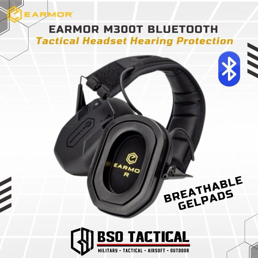 Earmor M300T Bluetooth Tactical Headset Hearing Protection Electronic Earmuff Headphones Earphone - ORI