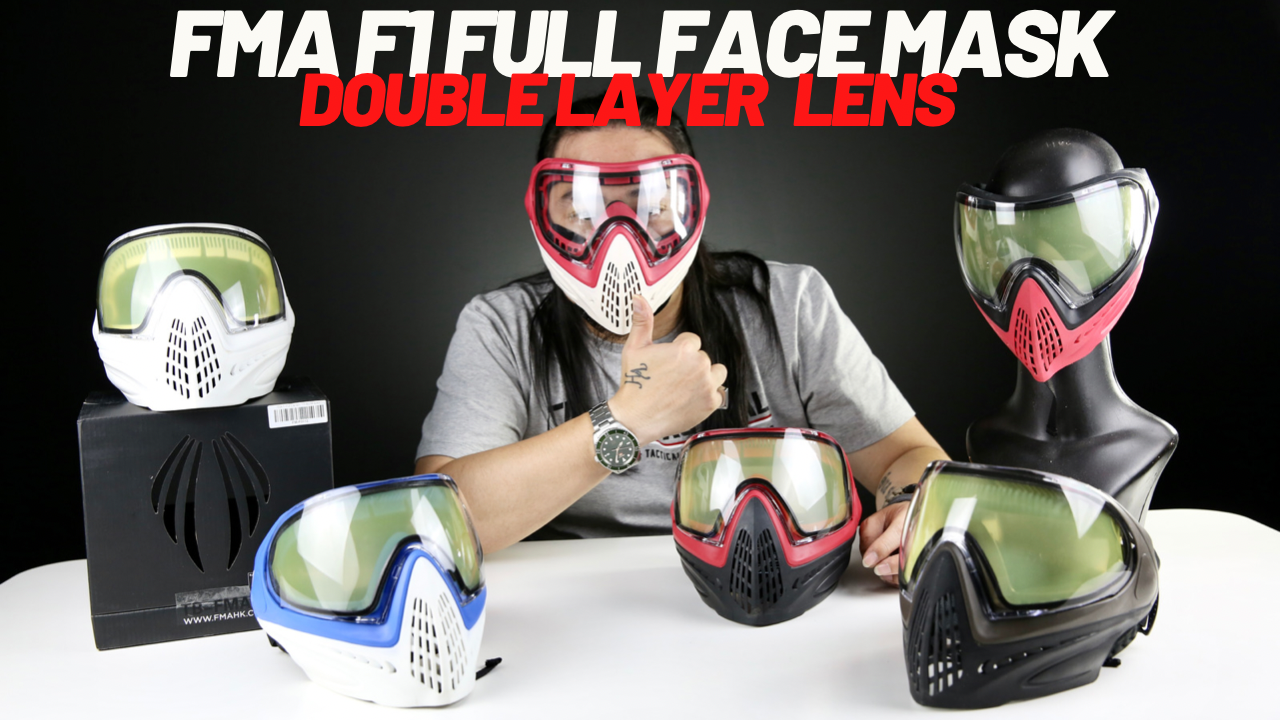 FMA F1 Tactical Mask Full Face Outdoor CQB Speed Mask - Double Layer Lens