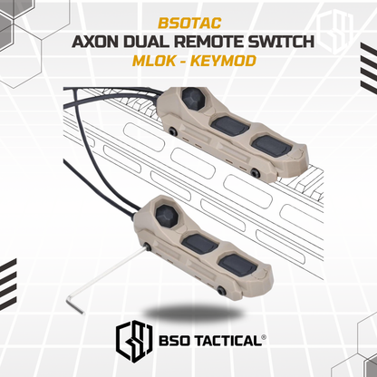 WADSN UN Tactical Axon Dual Remote Wire Control Pressure Switch for SF Flashlight 2.5 3.5 Crane Plug MLOK Keymod Picatinny