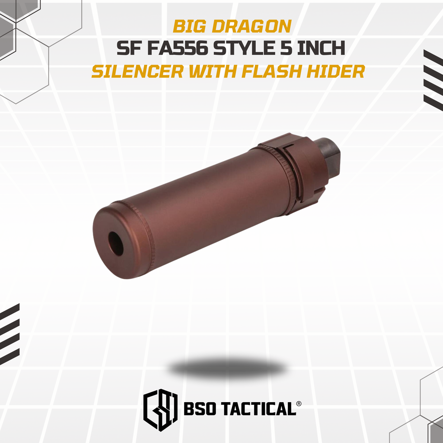 BD Silencer SF Style FA556 5” Attached QD Short Full Metal 14mm CCW
