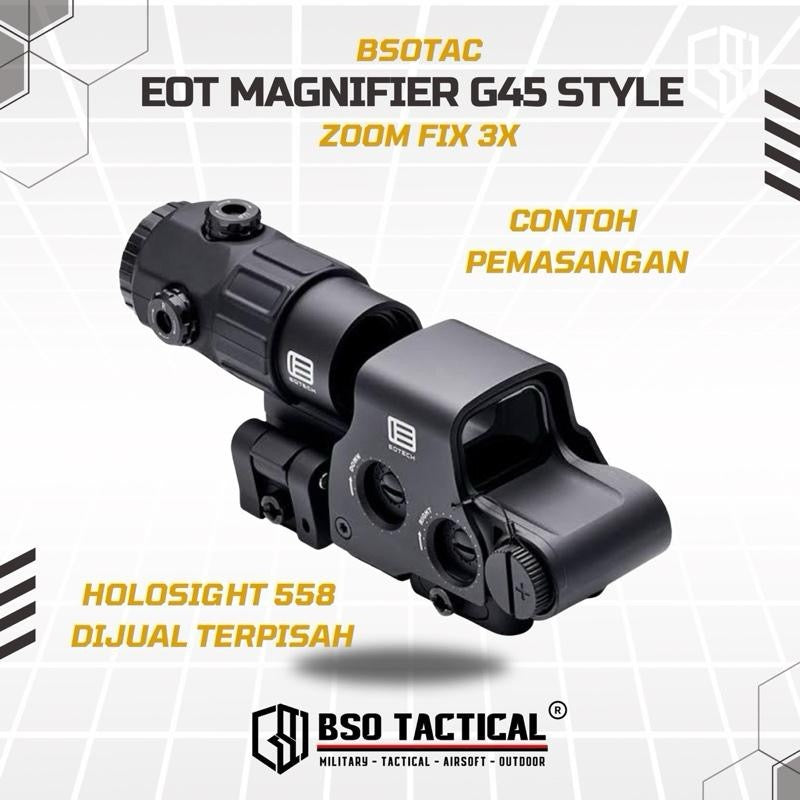 G45 5x Magnifier Sight with STS Mount Picatinny Rail CNC