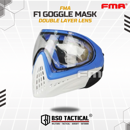FMA F1 Tactical Mask Full Face Outdoor CQB Speed Mask - Double Layer Lens
