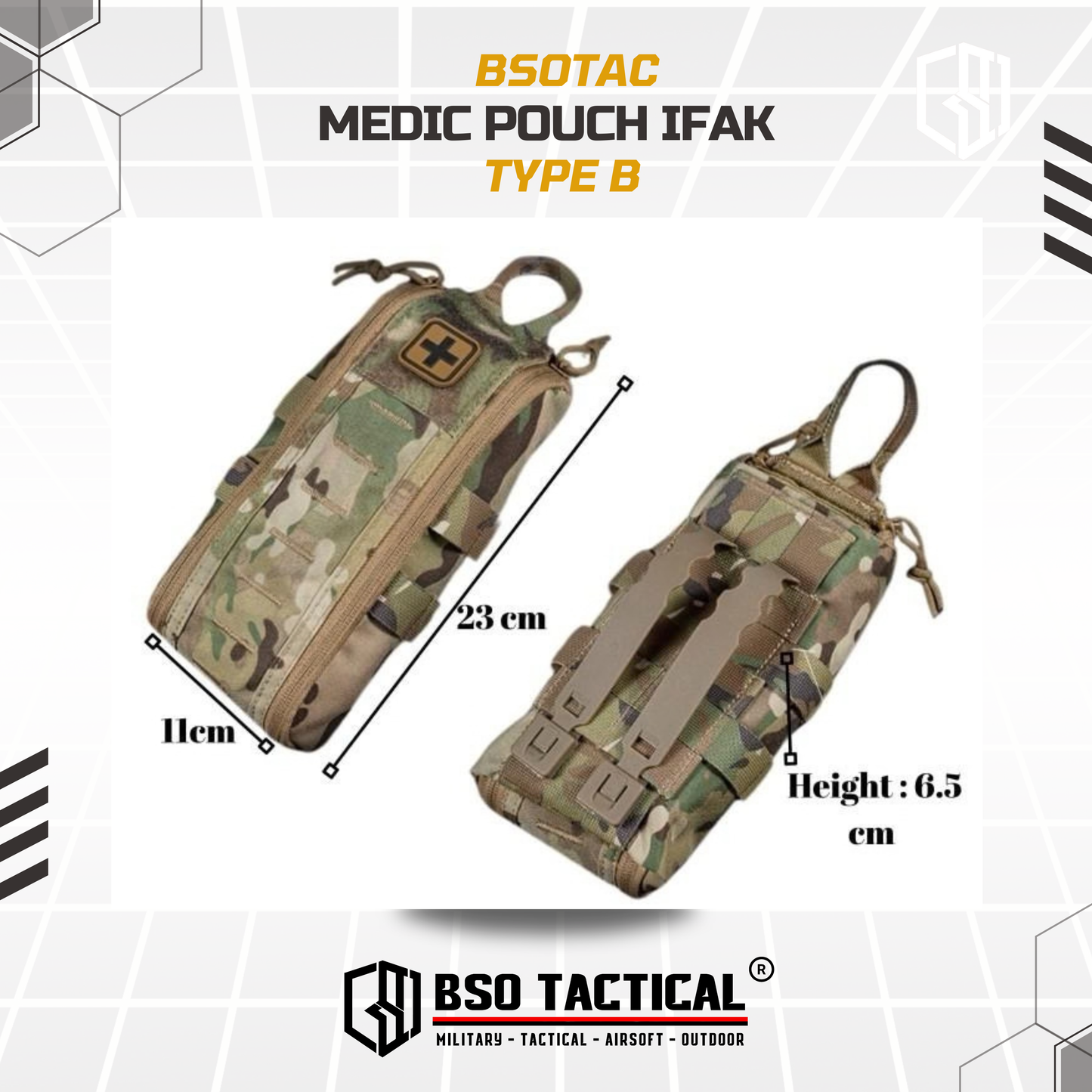 Quick Release First Aid Pack B IFAK Medical Pouch Molle FREE Medic Patch Outdoor