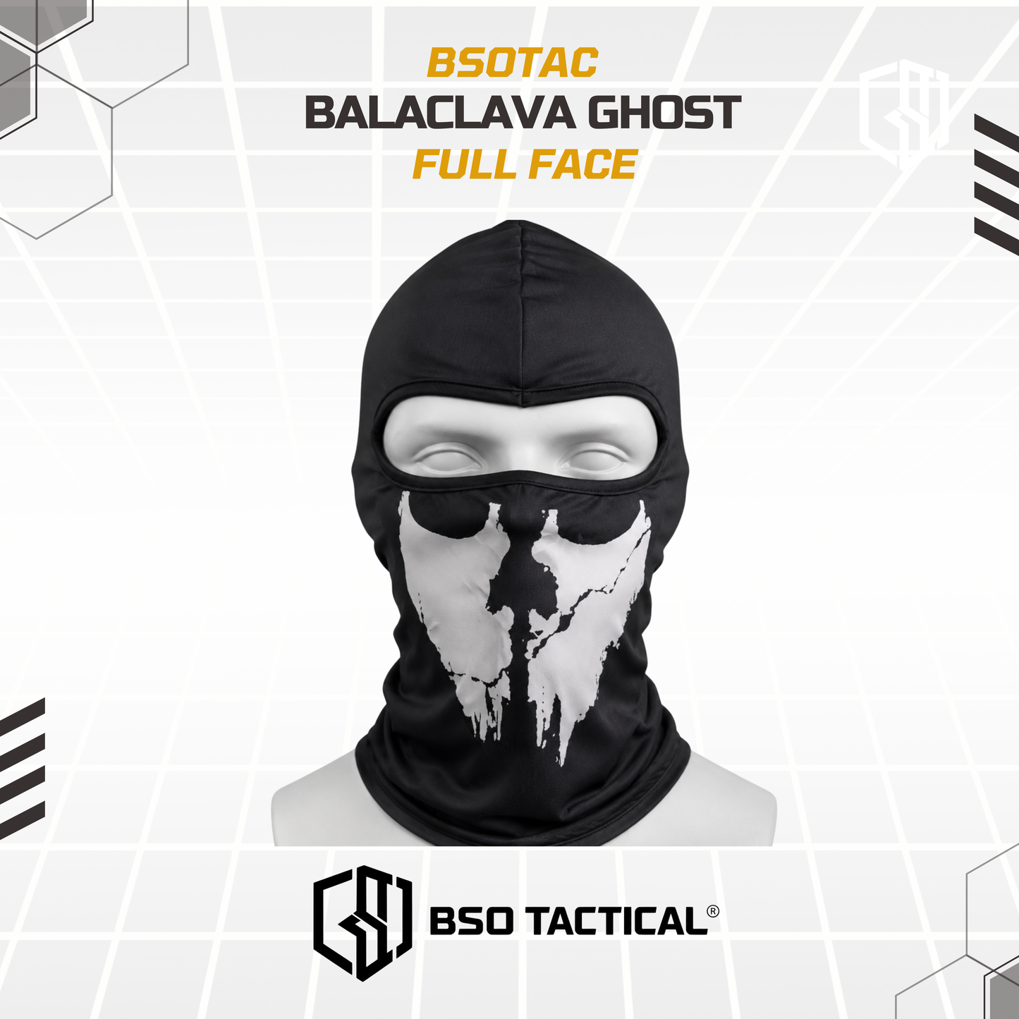 Masker Full Face Balaclava Skull Ghost Breathable Mask for Outdoor Sports
