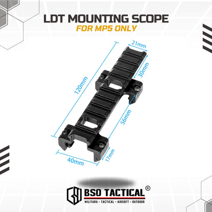 Rail Mount MP5 Top Rail for Optic Scope Full Metal
