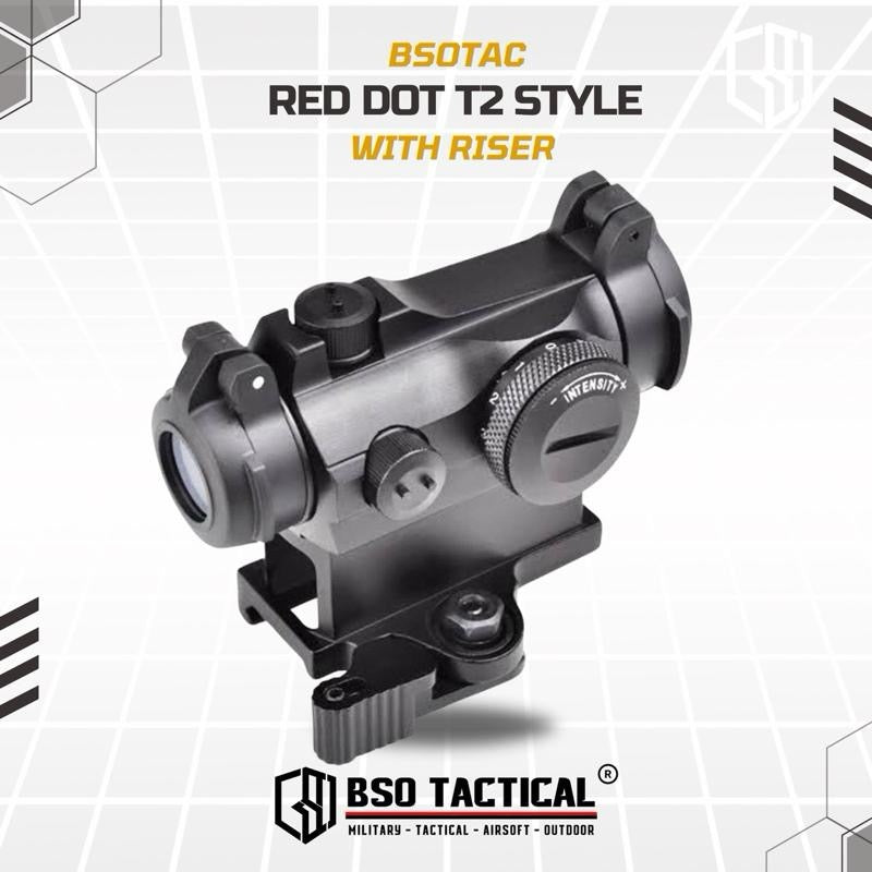 Red Dot Sight Tactical T2 Style QD Riser AEG GBBR Picatinny 20-22mm