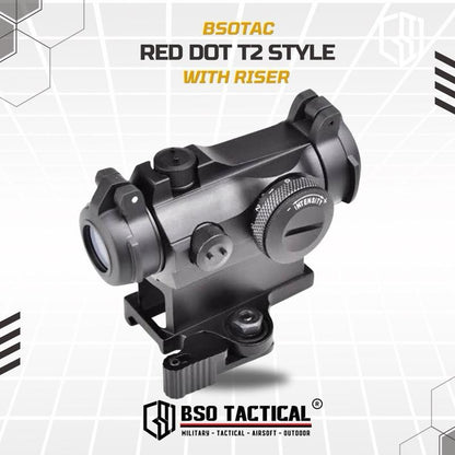 Red Dot Sight Tactical T2 Style QD Riser AEG GBBR Picatinny 20-22mm