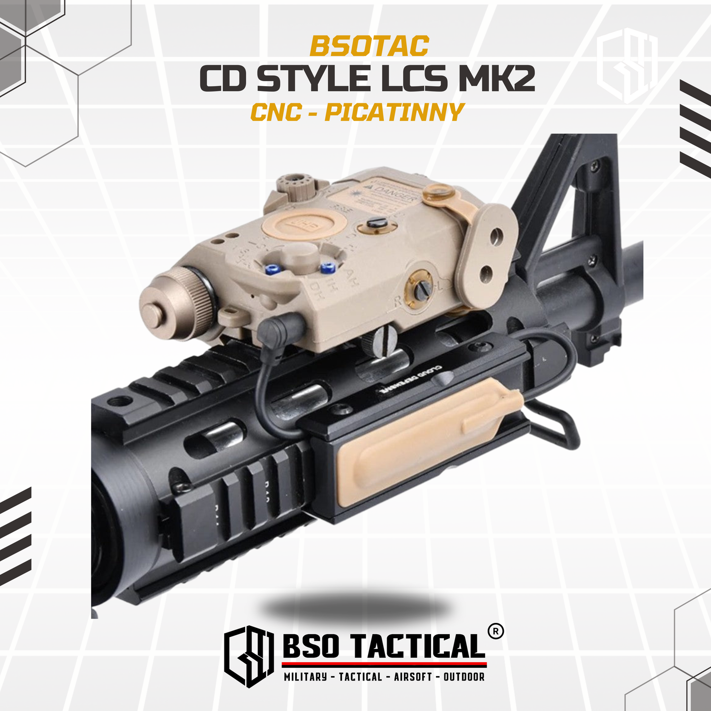 CD Style MK2 Remote Swtich Rail Panel Picatinny Cable System CNC LCS