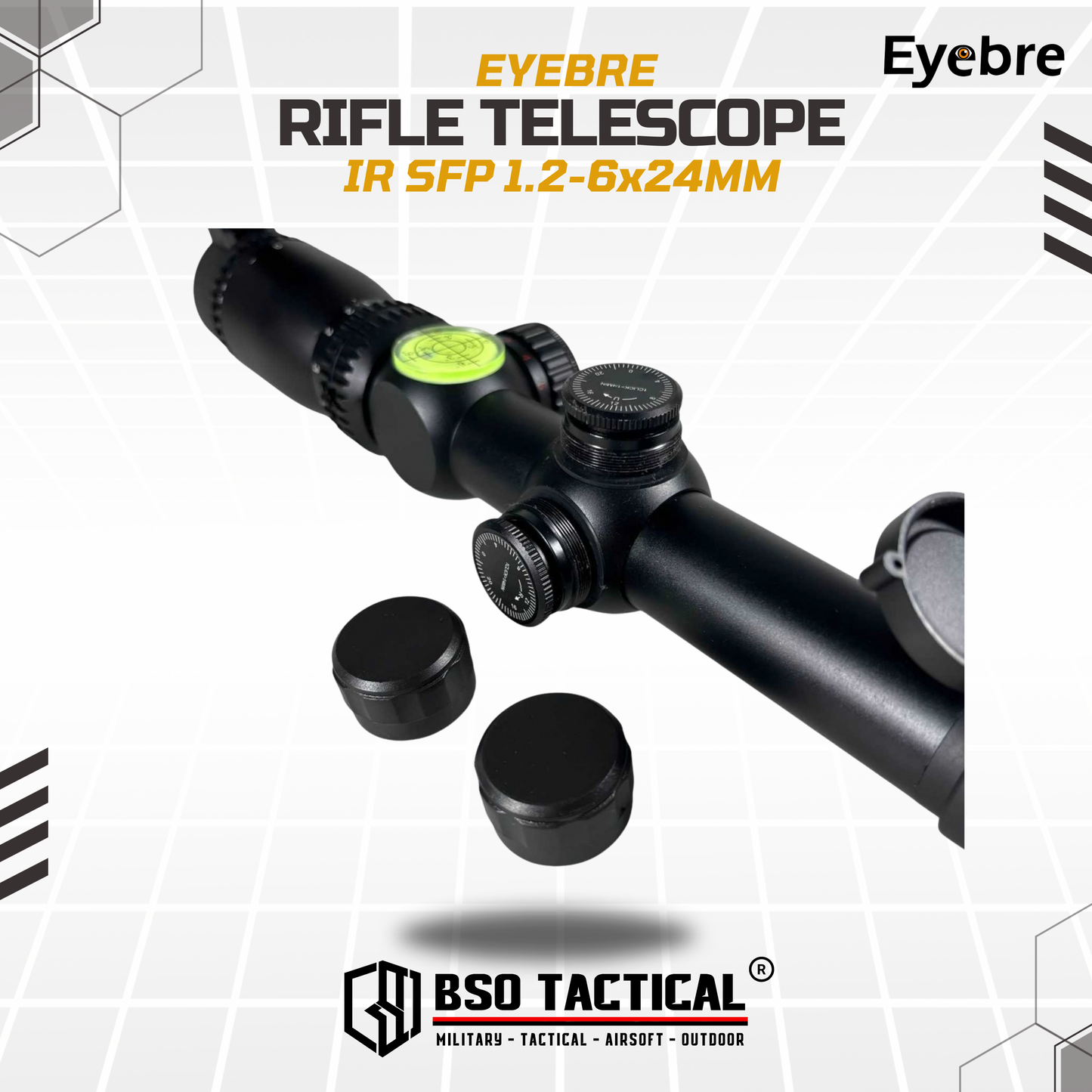 Eyebre Rifle Scope IR SFP 1.2-6x24MM Hunting Telescope