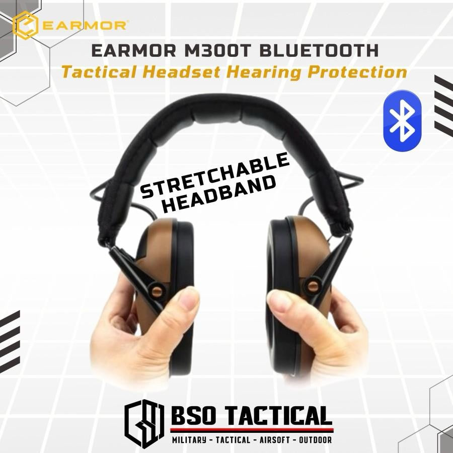 Earmor M300T Bluetooth Tactical Headset Hearing Protection Electronic Earmuff Headphones Earphone - ORI