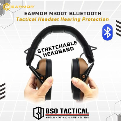 Earmor M300T Bluetooth Tactical Headset Hearing Protection Electronic Earmuff Headphones Earphone - ORI