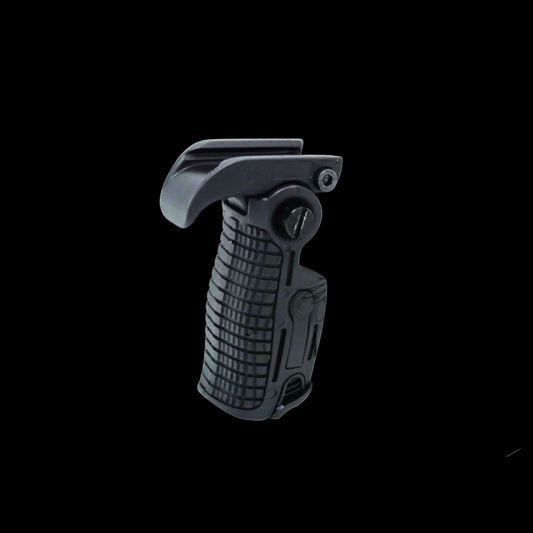 FMA foldable foregrip for Picatinny rail on a white background with BSO Tactical branding.