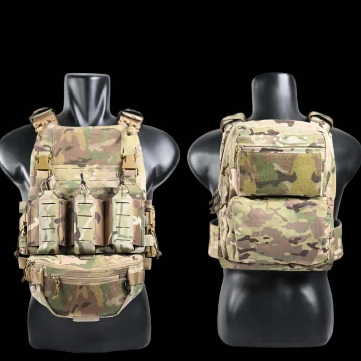 FOX TWO VIDAR V2 Rompi Tactical Body Vest Molle Laser Cutting Set Plate Carrier ORIGINAL Foxtwo - MULTICAM
