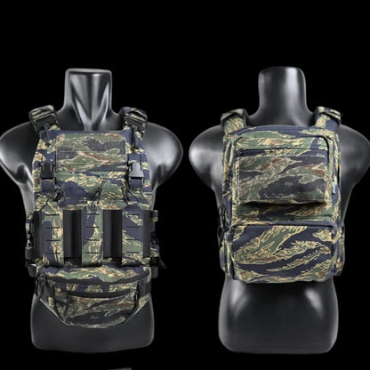 FOX TWO VIDAR V2 Rompi Tactical Body Vest Molle Laser Cutting Set Plate Carrier ORIGINAL Foxtwo - Tiger Strips