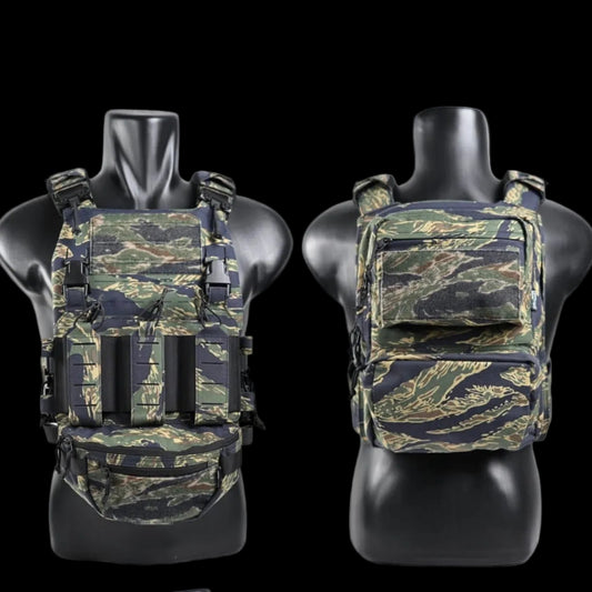 FOX TWO VIDAR V2 Rompi Tactical Body Vest Molle Laser Cutting Set Plate Carrier ORIGINAL Foxtwo - Tiger Strips