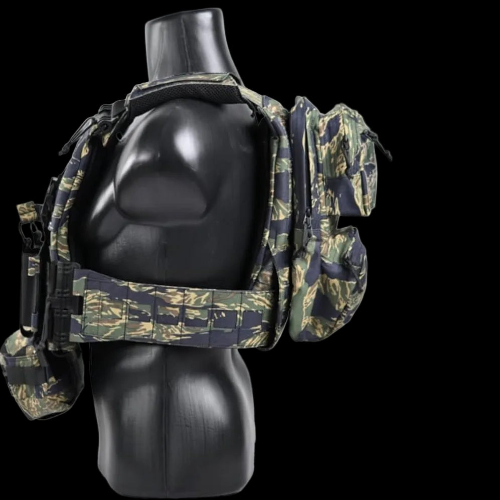 FOX TWO VIDAR V2 Rompi Tactical Body Vest Molle Laser Cutting Set Plate Carrier ORIGINAL Foxtwo - Tiger Strips