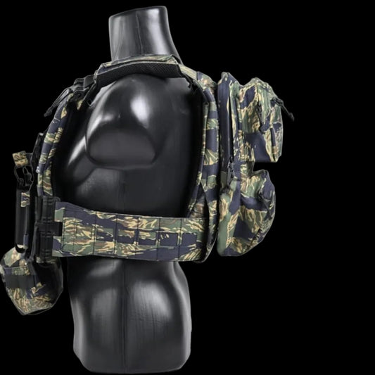 FOX TWO VIDAR V2 Rompi Tactical Body Vest Molle Laser Cutting Set Plate Carrier ORIGINAL Foxtwo - Tiger Strips